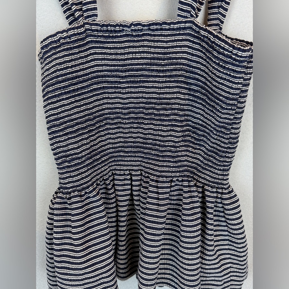 Madewell Texture & Thread Smocked Peplum Tank Top- Size Medium - Picture 7 of 10